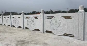 盐城芝麻白河道栏杆 石材栏杆