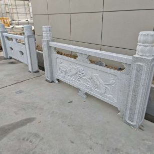 盐城芝麻白河道栏杆 石材栏杆