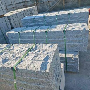 盐城芝麻白自然面整石 坐凳