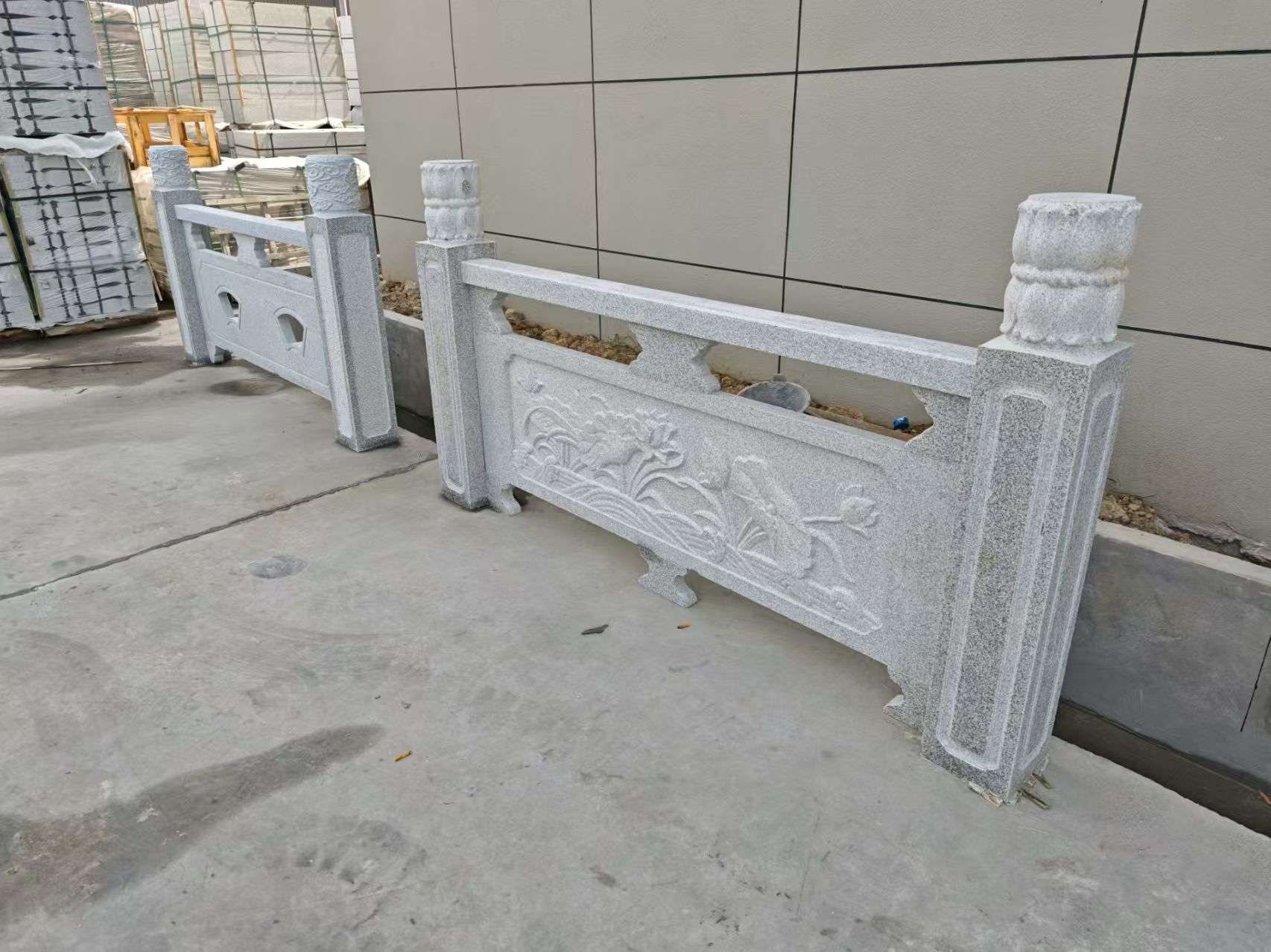 盐城芝麻白河道栏杆 石材栏杆