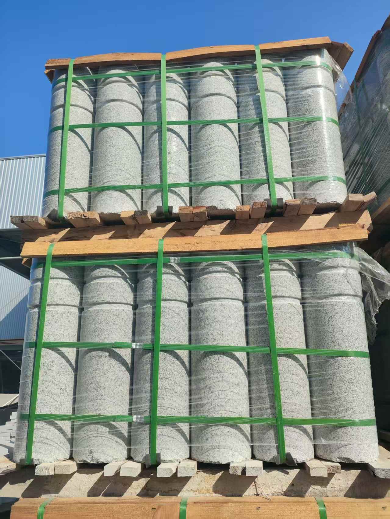 盐城挡车柱芝麻白 挡车石