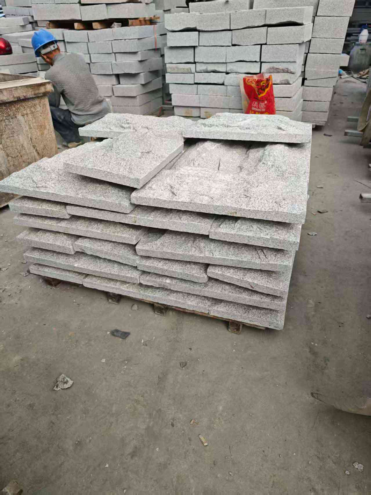 盐城芝麻白蘑菇石，自然面